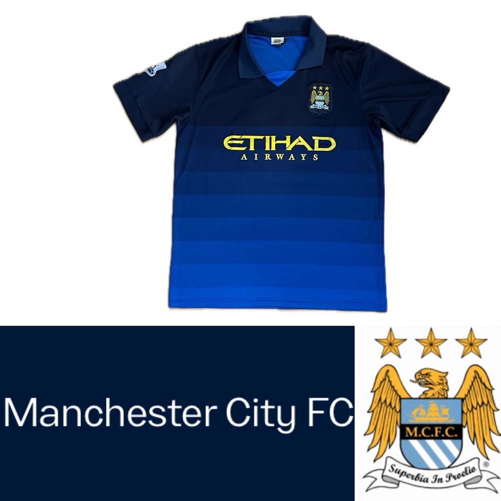 ⚽️Manchester City Field Club MCFC Polo-Style Jersey | ETIHAD AIRWAYS | Barclays
